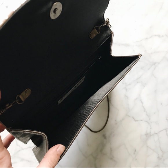 Vintage Bronze Convertible Clutch Chain Purse - Picture 6 of 7